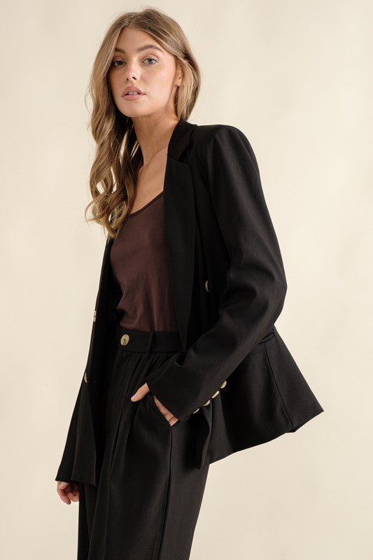 DOUBLE BUTTON BLAZER JACKET - KOKOTETE
