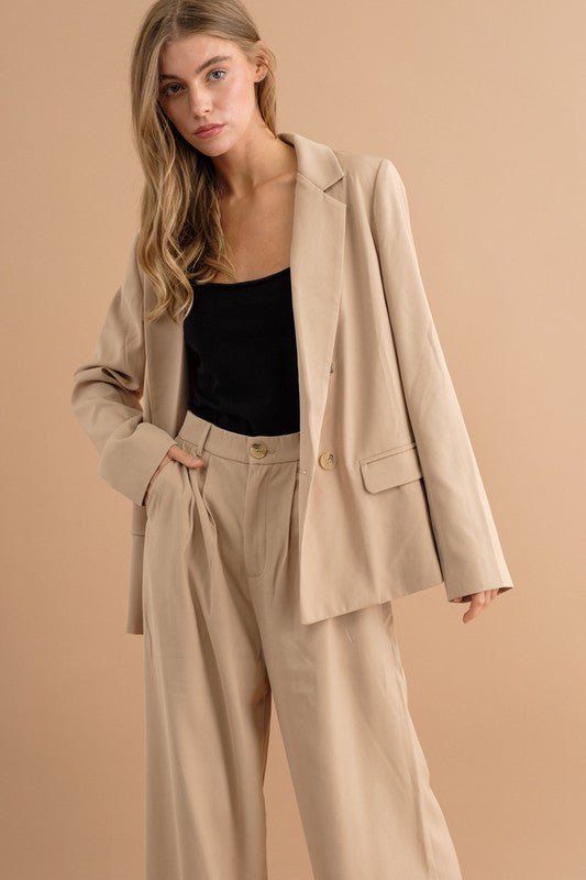 DOUBLE BUTTON BLAZER JACKET - KOKOTETE