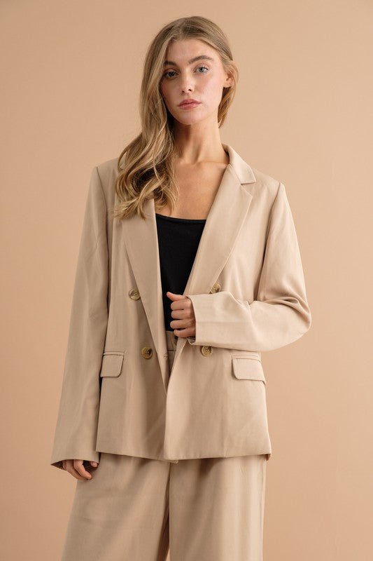 DOUBLE BUTTON BLAZER JACKET - KOKOTETE