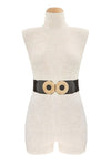 Double Metal Round Buckle Elastic Belt - KOKOTETE