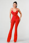 DOUBLE SPAGHETTI STRAP BODYCON JUMPSUIT - KOKOTETE