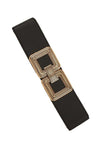 Double Square Metal Buckle Elastic Belt - KOKOTETE