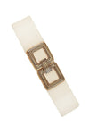 Double Square Metal Buckle Elastic Belt - KOKOTETE
