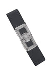 Double Square Metal Buckle Elastic Belt - KOKOTETE