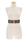 Double Square Metal Buckle Elastic Belt - KOKOTETE