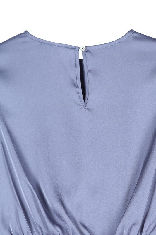 Dressed up satin two - piece mermaid dress set - KOKOTETE