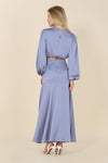 Dressed up satin two - piece mermaid dress set - KOKOTETE