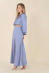 Dressed up satin two - piece mermaid dress set - KOKOTETE