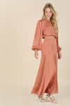 Dressed up satin two - piece mermaid dress set - KOKOTETE