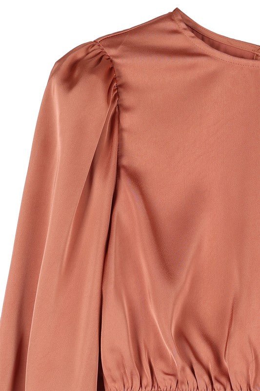 Dressed up satin two - piece mermaid dress set - KOKOTETE