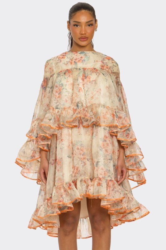 Enchanted Garden Ruffle Dress - KOKOTETE