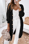 Eyelet sweater button cream black pink cardigan - KOKOTETE
