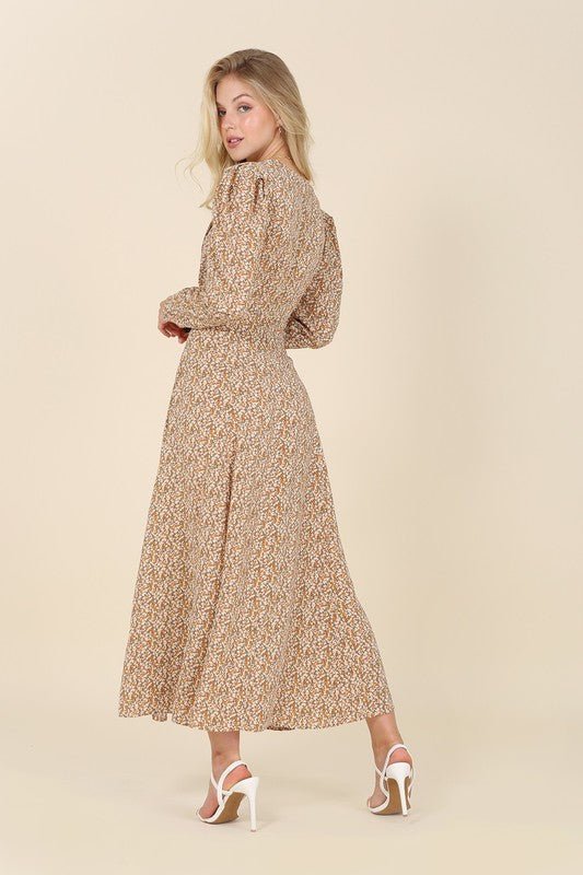 Fit and Flare floral maxi dress - KOKOTETE