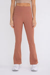 Flare Swoop Back High-Waisted Leggings - KOKOTETE