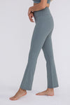 Flare Swoop Back High-Waisted Leggings - KOKOTETE