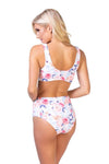 Floral print and striped pattern bikini - KOKOTETE