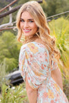 Floral Print Brunch Spring Summer Maxi Sundress - KOKOTETE