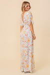Floral Print Brunch Spring Summer Maxi Sundress - KOKOTETE