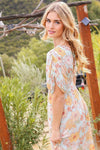 Floral Print Brunch Spring Summer Maxi Sundress - KOKOTETE