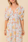 Floral Print Brunch Spring Summer Maxi Sundress - KOKOTETE