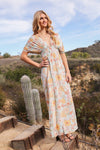 Floral Print Brunch Spring Summer Maxi Sundress - KOKOTETE