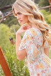 Floral Print Brunch Spring Summer Maxi Sundress - KOKOTETE