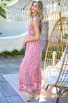 Floral Smocked Detail With Ruffle Jumpsuit - KOKOTETE