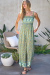 Floral Smocked Detail With Ruffle Jumpsuit - KOKOTETE