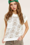 Flower Pattern Sleeveless Sweater Top - KOKOTETE
