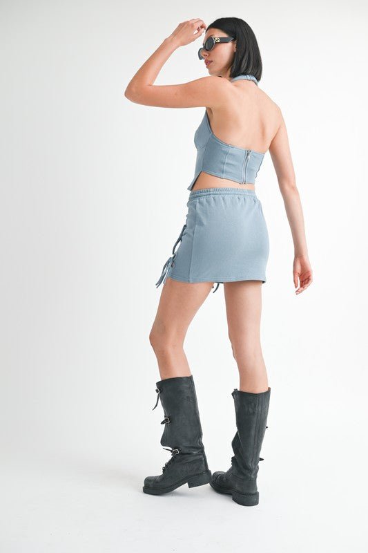 FRENCH TERRY HALTER TOP - KOKOTETE