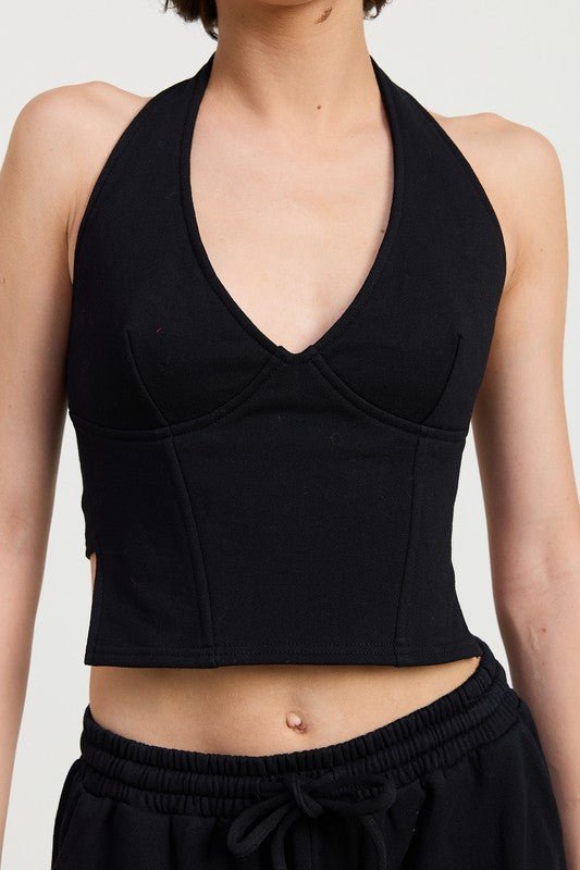FRENCH TERRY HALTER TOP - KOKOTETE
