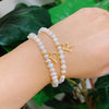 Freshwater Pearl Initial Charm Bracelet - KOKOTETE