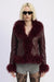 FUR AND LEATHER MIX MEDIA JACKET - KOKOTETE