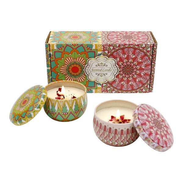 Gift box Bohemian Mandala Scented Candle Set - KOKOTETE