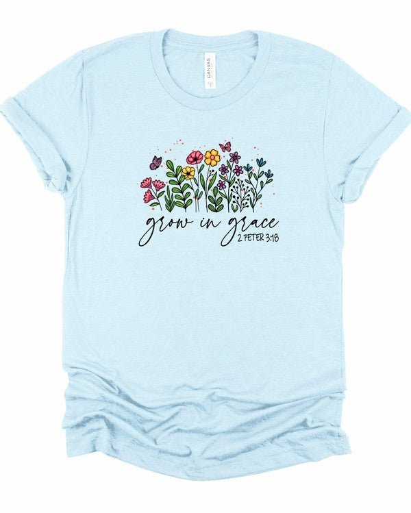 Grow in Grace Flower Graphic Tee - KOKOTETE