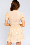 Half Sleeve Daisy Embroidered Top - KOKOTETE