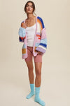 Hand Knit Multi Striped Cardigan - KOKOTETE