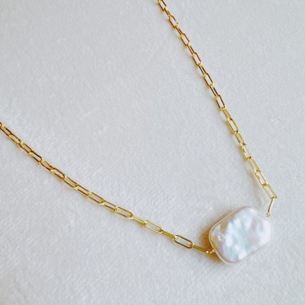 Hannah Baroque Pearl Chain Necklace - KOKOTETE