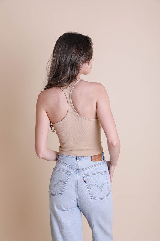 High Neck Racerback Brami Top - KOKOTETE
