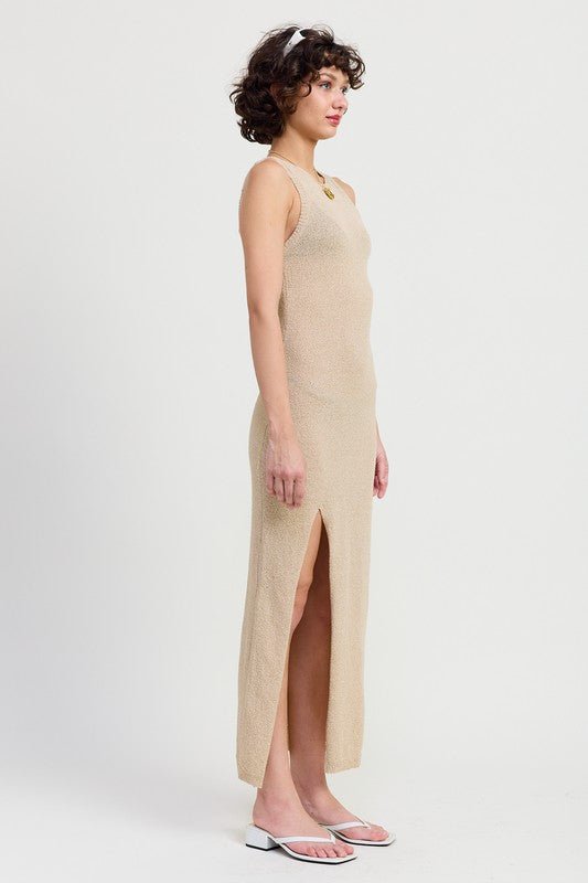 HIGH SLIT MAXI SLEEVELESS DRESS - KOKOTETE