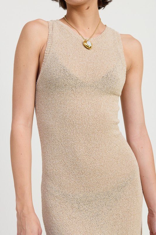 HIGH SLIT MAXI SLEEVELESS DRESS - KOKOTETE