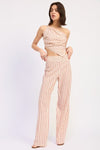 HIGH WAIST PINSTRIPE TROUSER - KOKOTETE