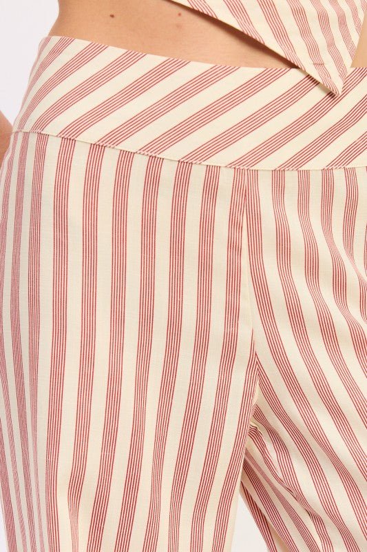 HIGH WAIST PINSTRIPE TROUSER - KOKOTETE