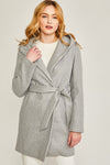 JQ Fleece Belted Hoodie Coat - KOKOTETE