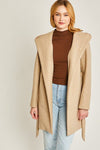 JQ Fleece Belted Hoodie Coat - KOKOTETE