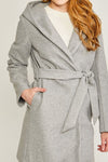 JQ Fleece Belted Hoodie Coat - KOKOTETE
