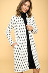 Knit Jacquard Open Coat - KOKOTETE