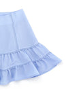Lace trimmed smocking blouse and skirt set - KOKOTETE