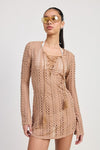 LACE UP COVER UP DRESS - KOKOTETE