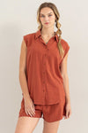 Linen Shirt and Shorts Set - KOKOTETE
